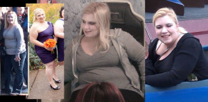 Emily before losing 85. lbs. 