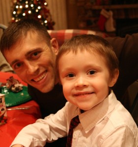 Take some time to reflect on your gifts to the family this season. (Pictured: Zane and his son.)