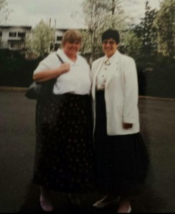 Maureen on left, before her transformation.