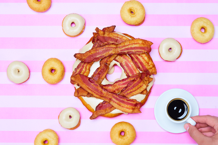 Questify GIANT Maple Bacon Donuts! The Bloq