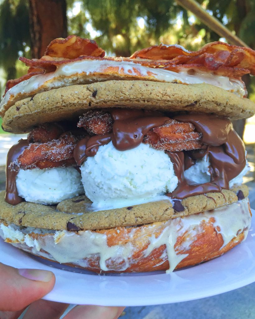 EPIC Churro Cookie Donut Ice Cream Sandwich