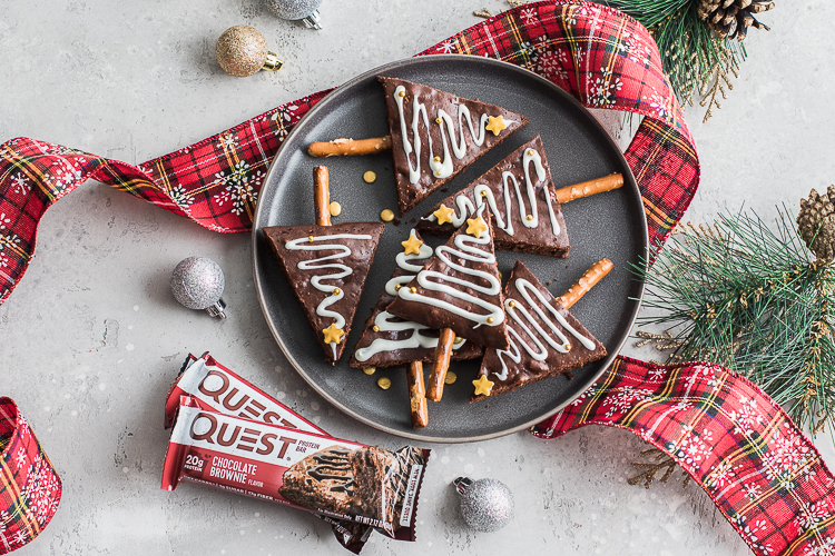 Delight Your Holiday Guests With the Gift of Protein Christmas Tree Brownies